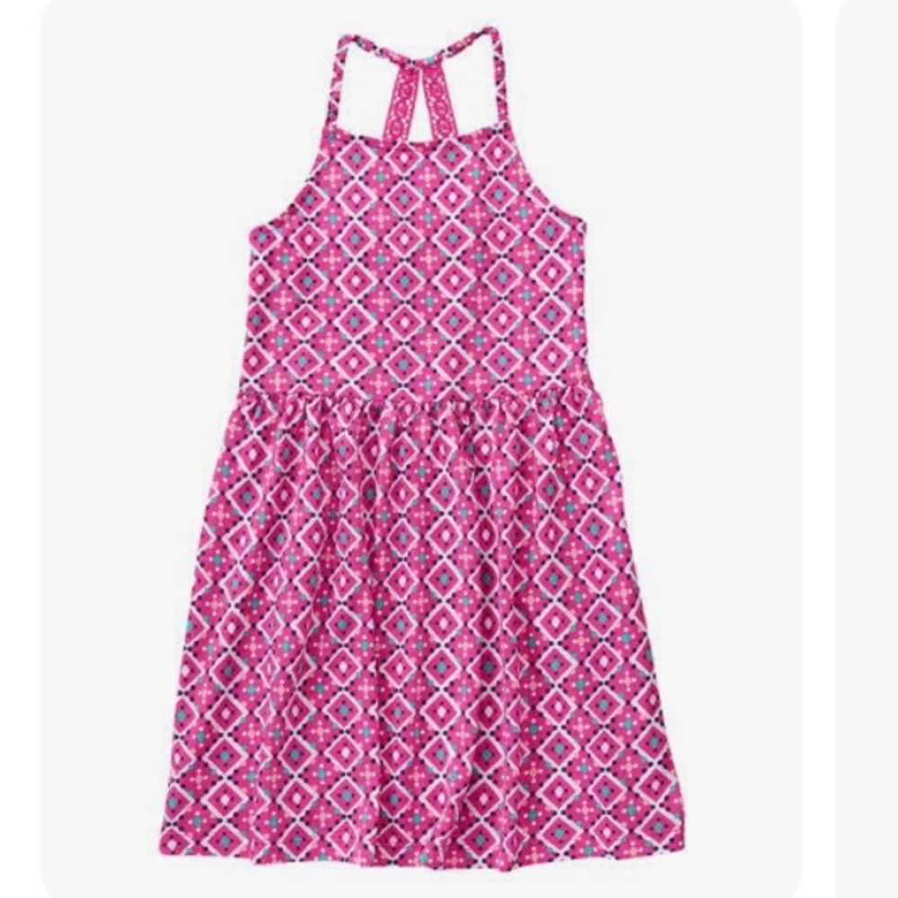 Crazy 8 size 7-8 cross back strapped pink dress